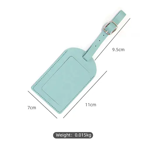 PU Leather Luggage Tag – Stylish and Lightweight Travel Accessory with Privacy Cover